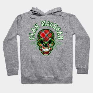 Scottish Clan MacBean Tartan Celtic Skull Hoodie